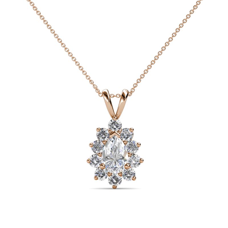 Giselle Diamond Halo Pendant 