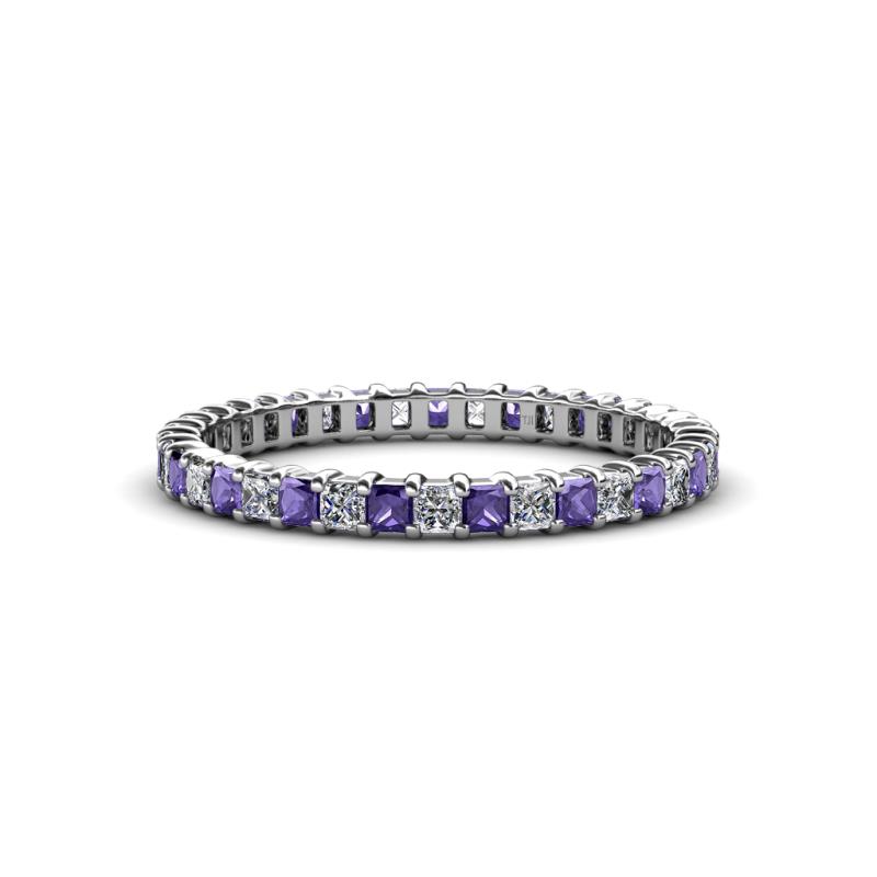 Allie 2.00 mm Iolite and Diamond Eternity Band 