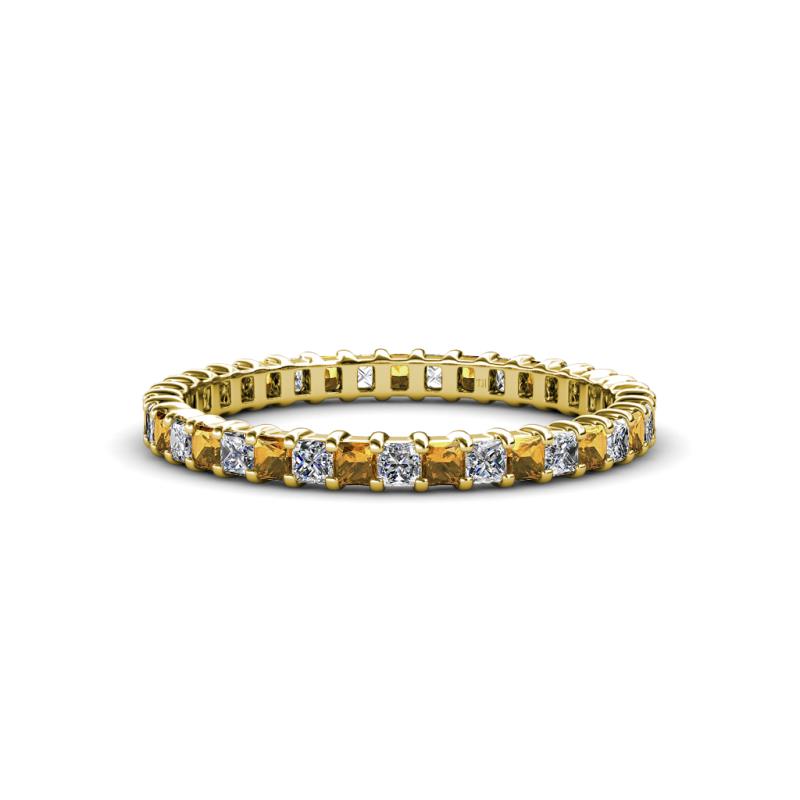 Allie 2.00 mm Citrine and Diamond Eternity Band 