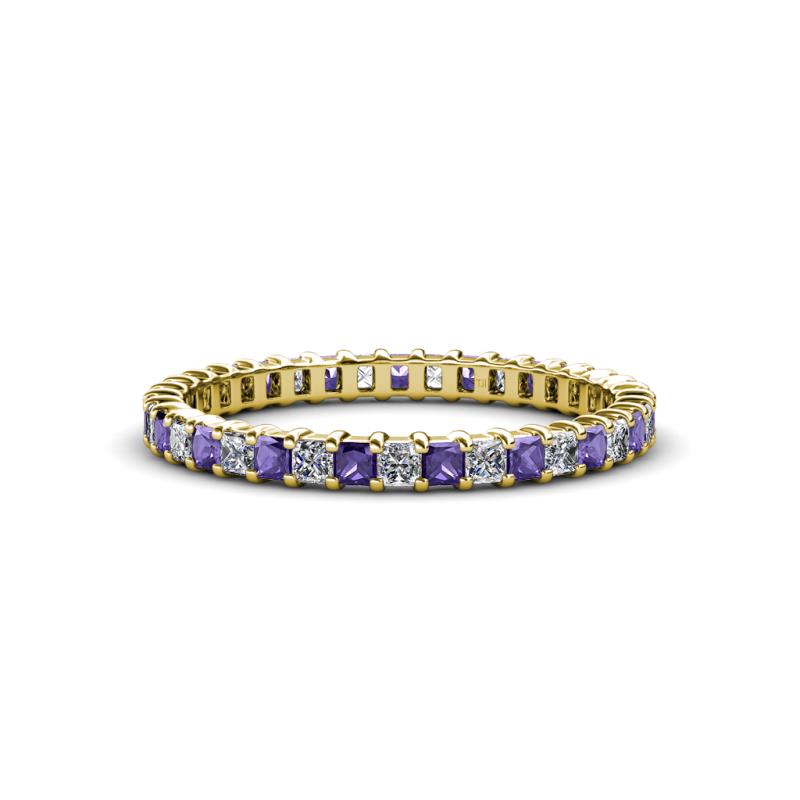 Allie 2.00 mm Iolite and Diamond Eternity Band 