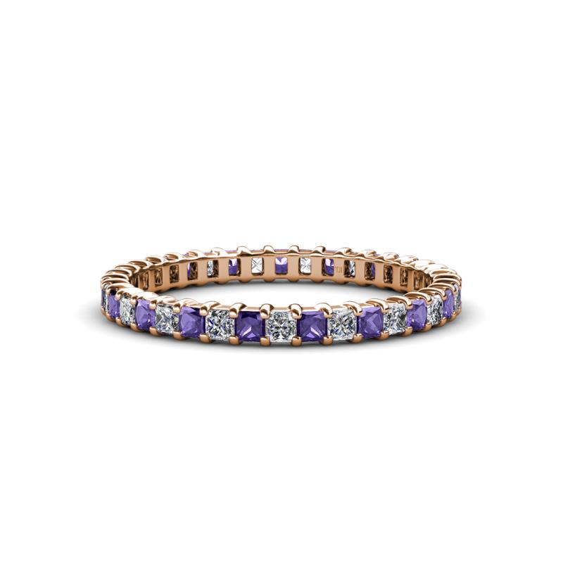 Allie 2.00 mm Iolite and Diamond Eternity Band 