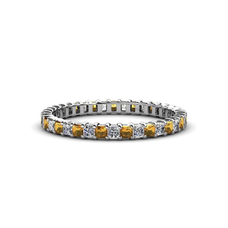Allie 2.00 mm Citrine and Diamond Eternity Band 