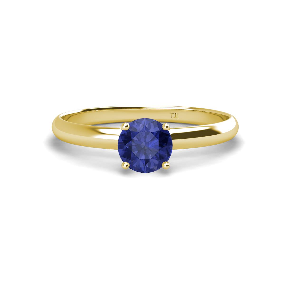 Solus Round Iolite Solitaire Engagement Ring  