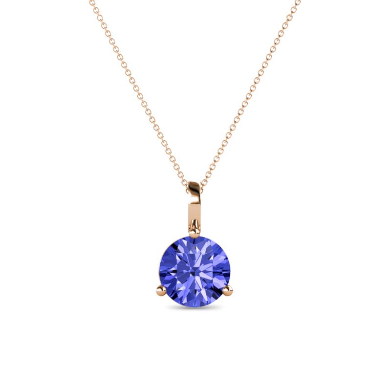 Sheryl 6.50 mm Tanzanite Solitaire Pendant 