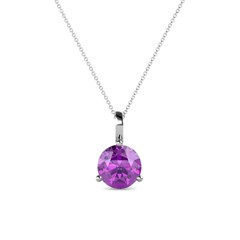 Sheryl 6.50 mm Amethyst Solitaire Pendant 