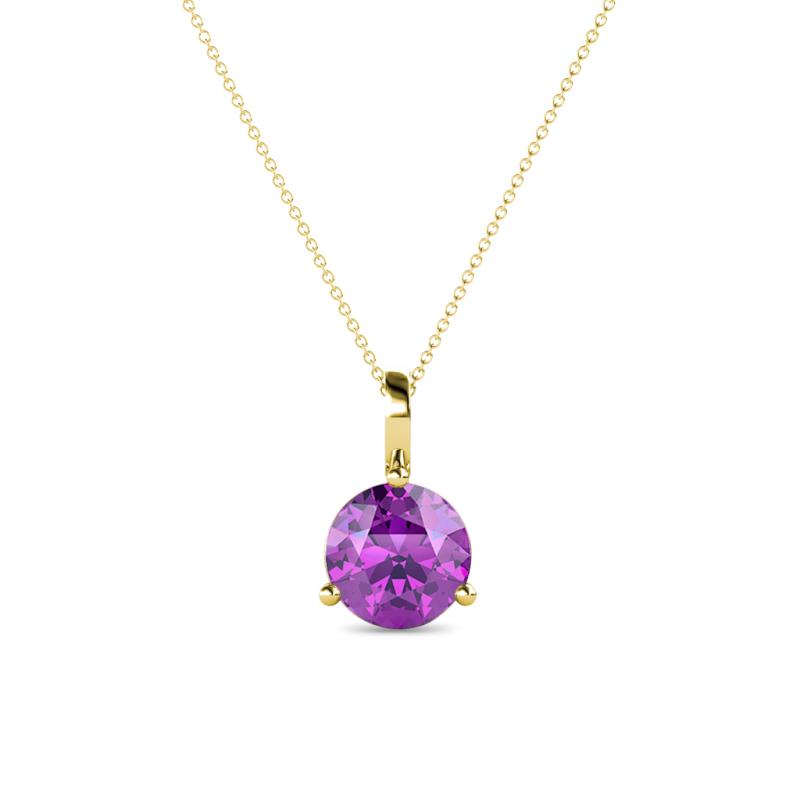 Sheryl 6.50 mm Amethyst Solitaire Pendant 