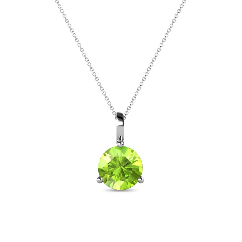 Sheryl 6.50 mm Peridot Solitaire Pendant 