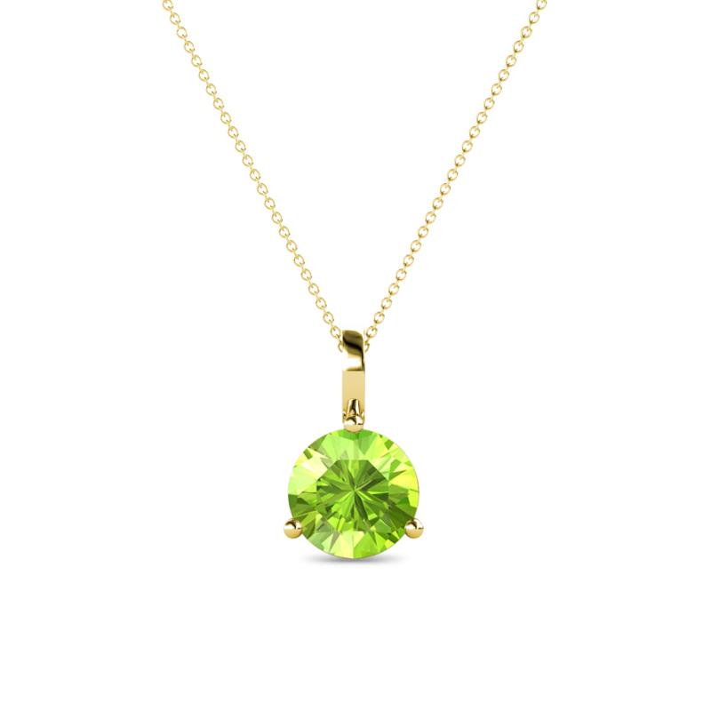Sheryl 6.50 mm Peridot Solitaire Pendant 