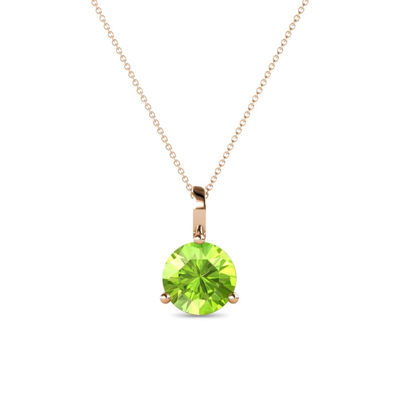 Sheryl 6.50 mm Peridot Solitaire Pendant 