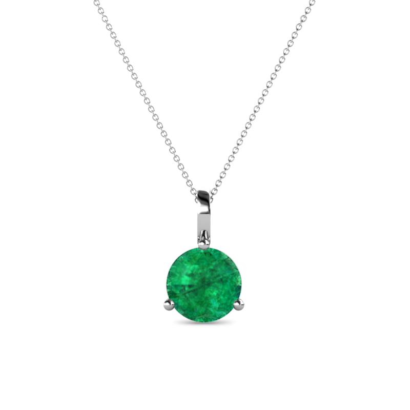 Sheryl 6.00 mm Emerald Solitaire Pendant 