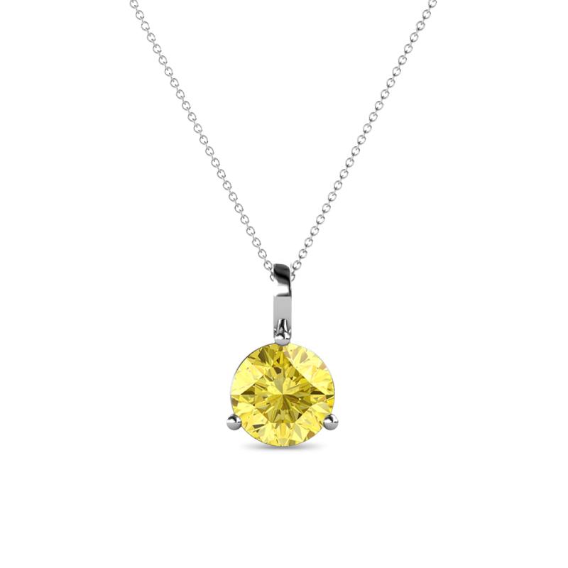 Sheryl 6.00 mm Yellow Sapphire Solitaire Pendant 