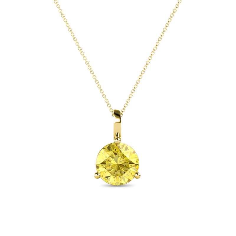 Sheryl 6.00 mm Yellow Sapphire Solitaire Pendant 