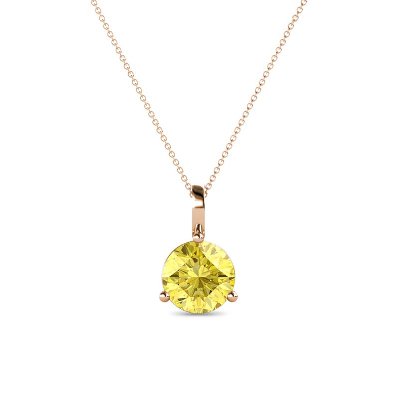 Sheryl 6.00 mm Yellow Sapphire Solitaire Pendant 