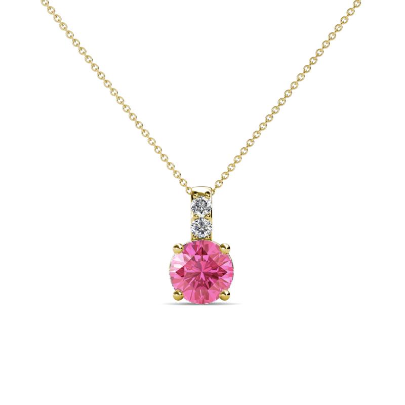 Celyn Pink Tourmaline and Diamond Pendant 