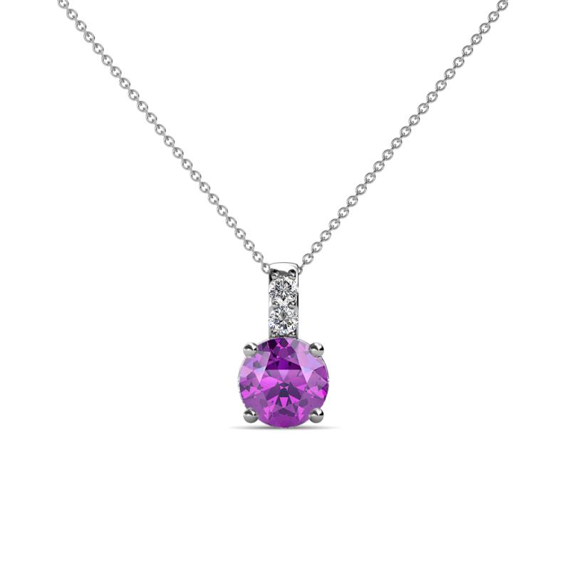 Celyn Amethyst and Diamond Pendant 