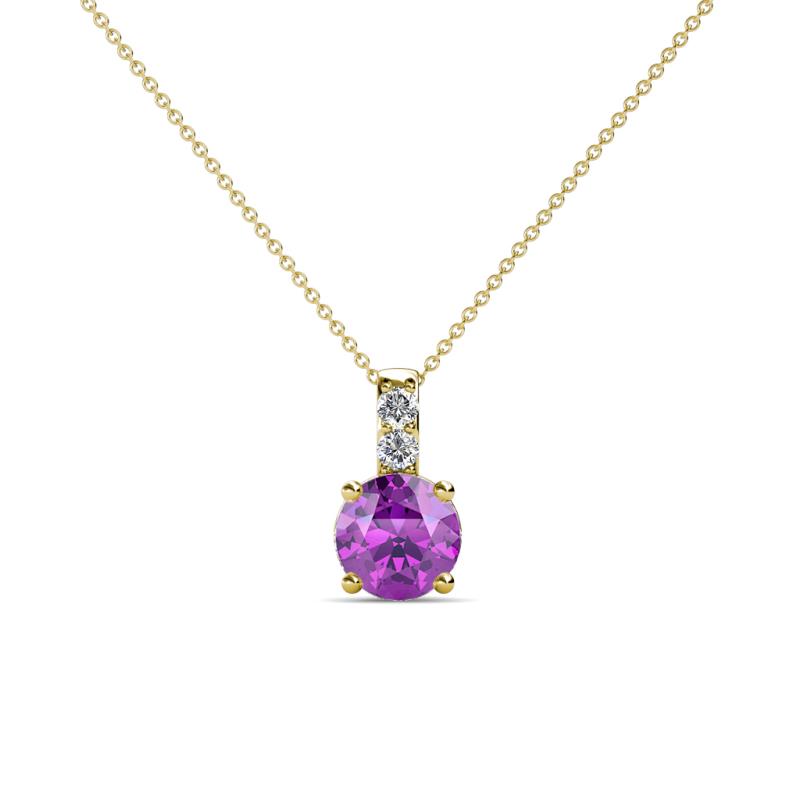 Celyn Amethyst and Diamond Pendant 