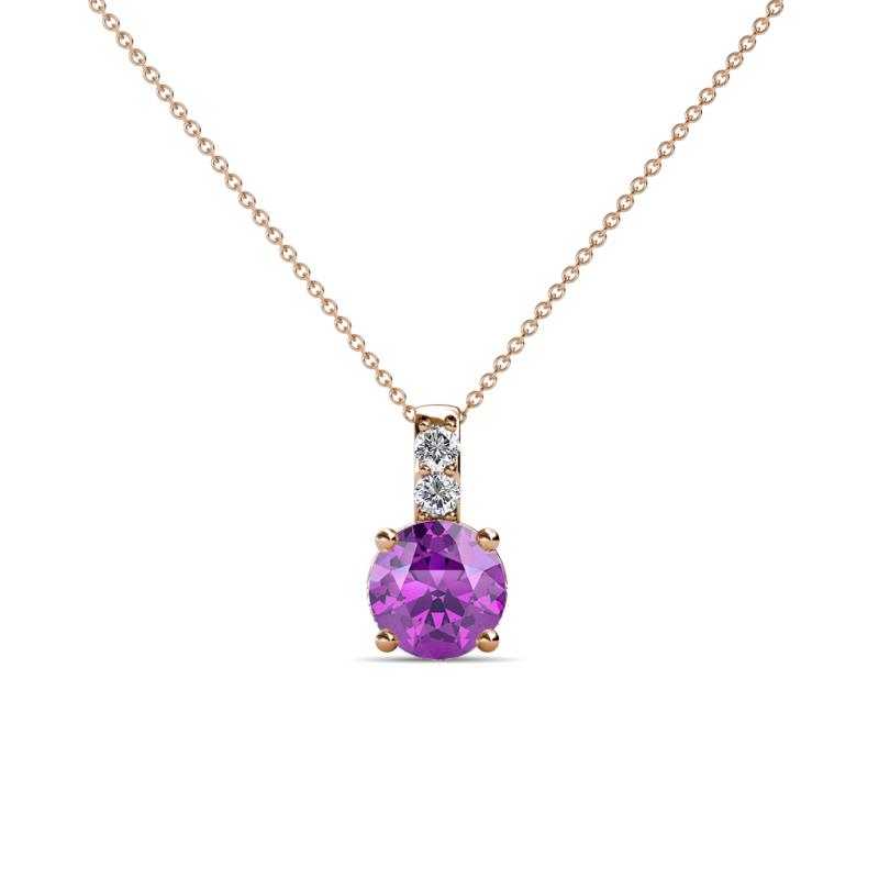 Celyn Amethyst and Diamond Pendant 