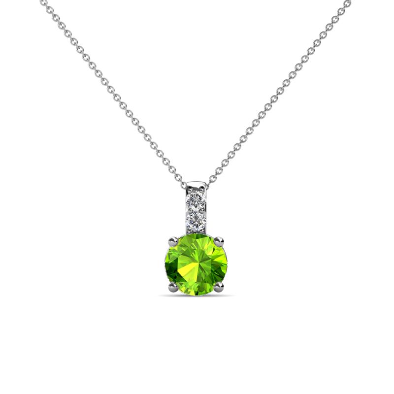 Celyn Peridot and Diamond Pendant 