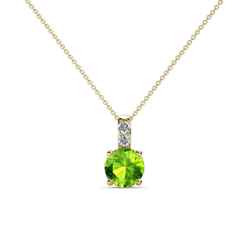Celyn Peridot and Diamond Pendant 