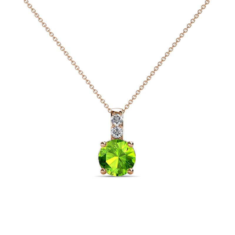 Celyn Peridot and Diamond Pendant 