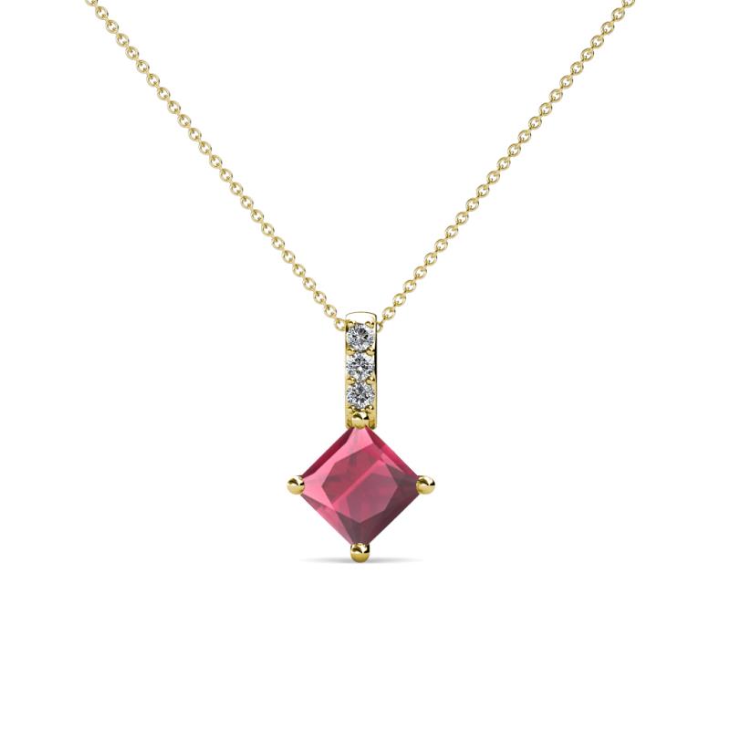 Aurel Rhodolite Garnet and Diamond Pendant 