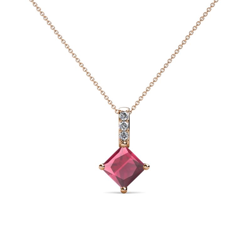 Aurel Rhodolite Garnet and Diamond Pendant 