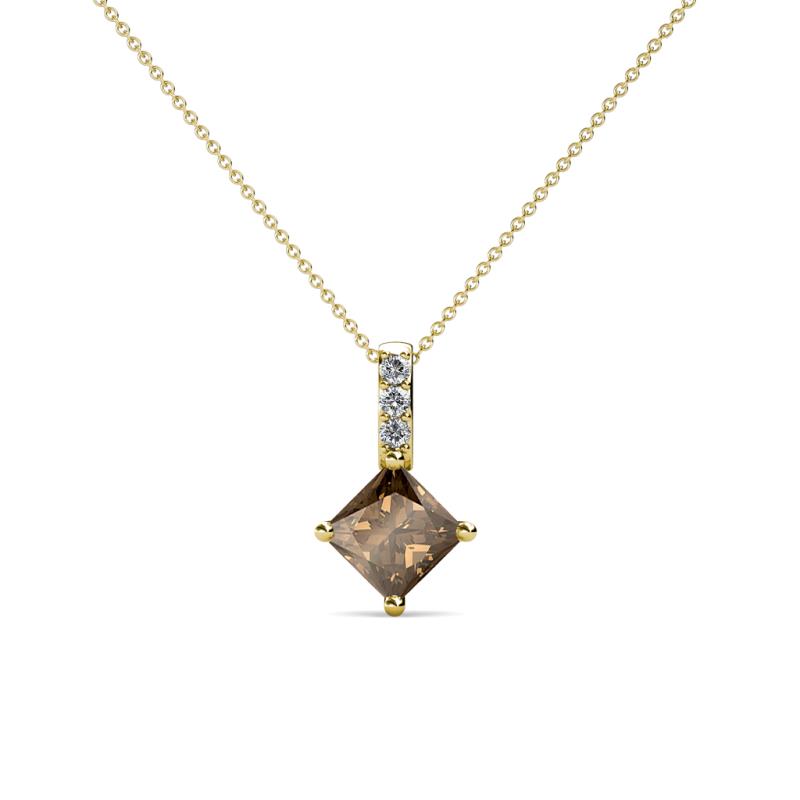 Aurel Smoky Quartz and Diamond Pendant 