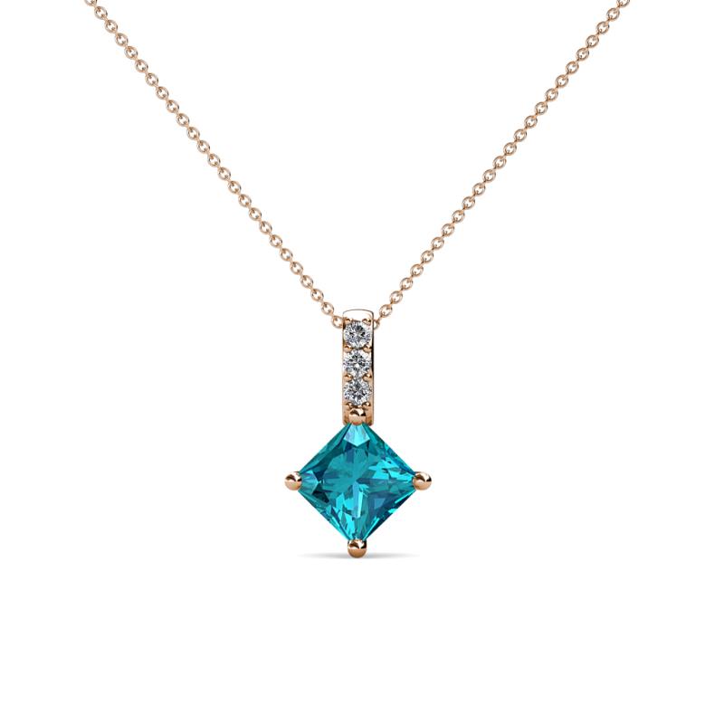 Aurel London Blue Topaz and Diamond Pendant 