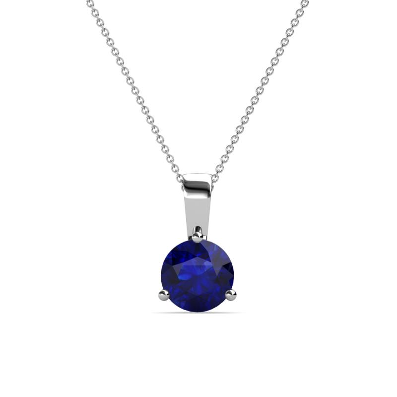 Calista 6.00 mm Blue Sapphire Solitaire Pendant 
