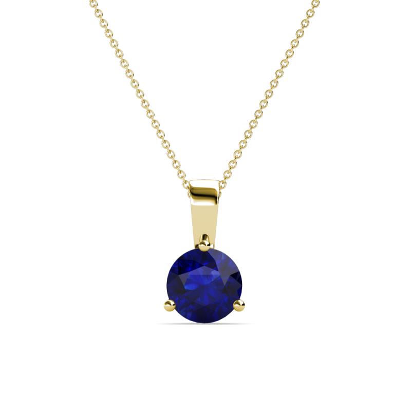 Calista 6.00 mm Blue Sapphire Solitaire Pendant 
