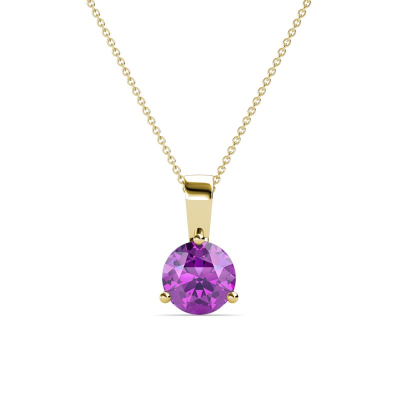Calista 6.50 mm Amethyst Solitaire Pendant 