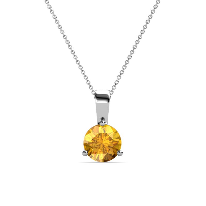 Calista 6.50 mm Citrine Solitaire Pendant 