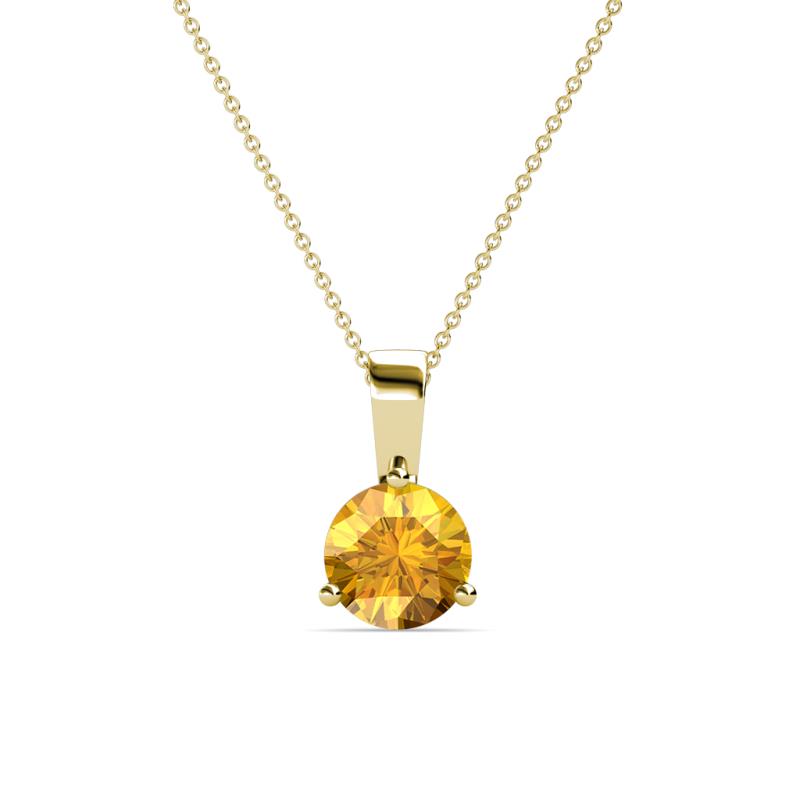 Calista 6.50 mm Citrine Solitaire Pendant 