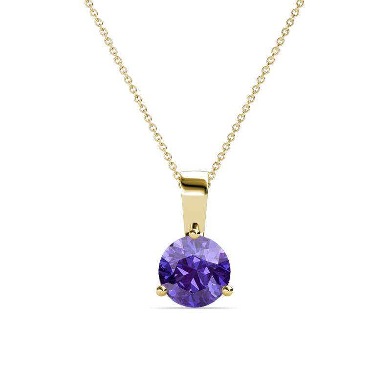 Calista 6.50 mm Iolite Solitaire Pendant 