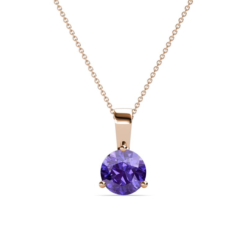 Calista 6.50 mm Iolite Solitaire Pendant 