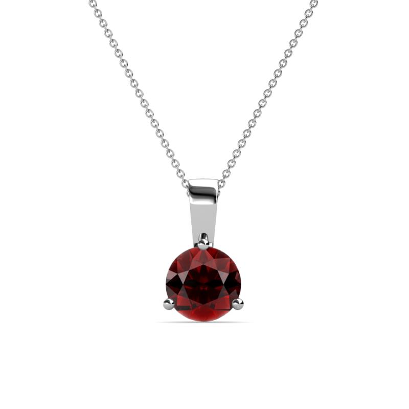 Calista 6.50 mm Red Garnet Solitaire Pendant 