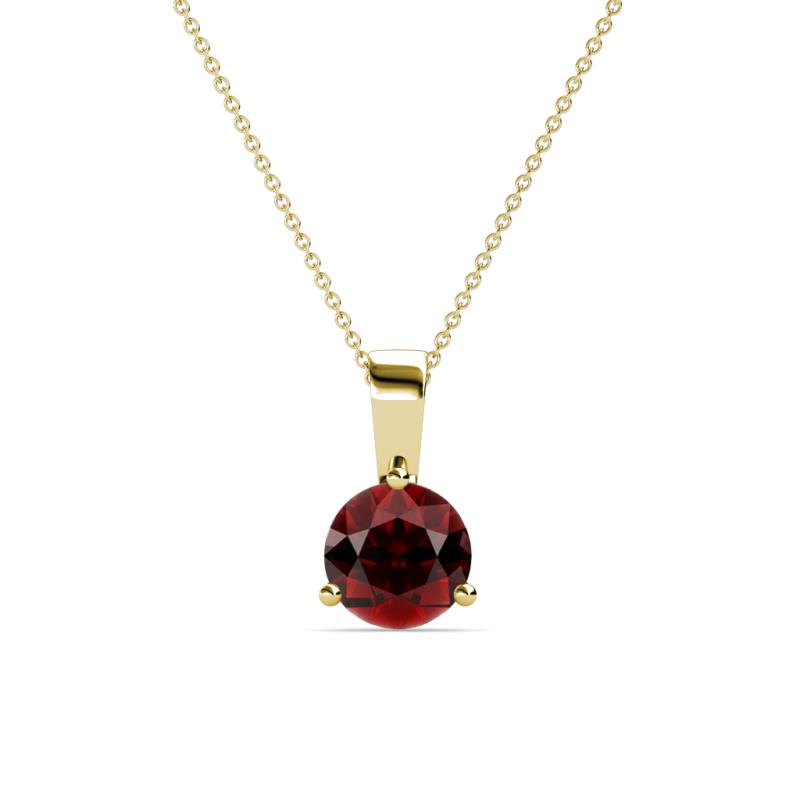 Calista 6.50 mm Red Garnet Solitaire Pendant 