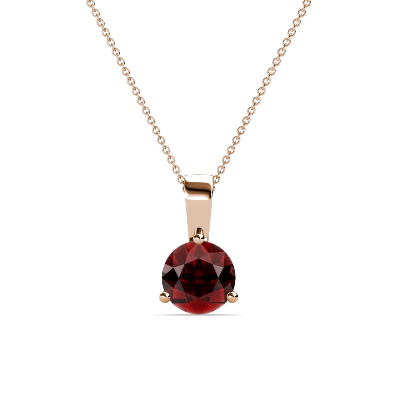 Calista 6.50 mm Red Garnet Solitaire Pendant 