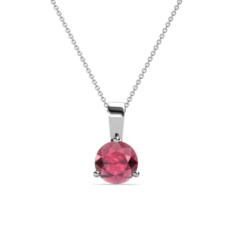 Calista 6.50 mm Rhodolite Garnet Solitaire Pendant 