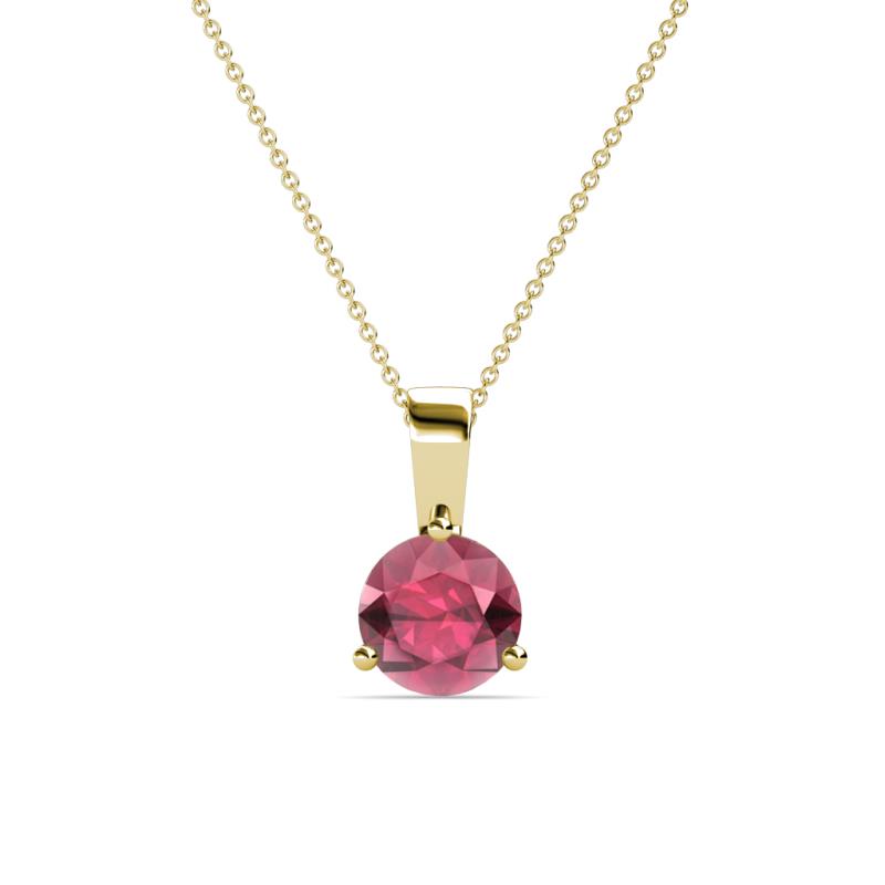 Calista 6.50 mm Rhodolite Garnet Solitaire Pendant 