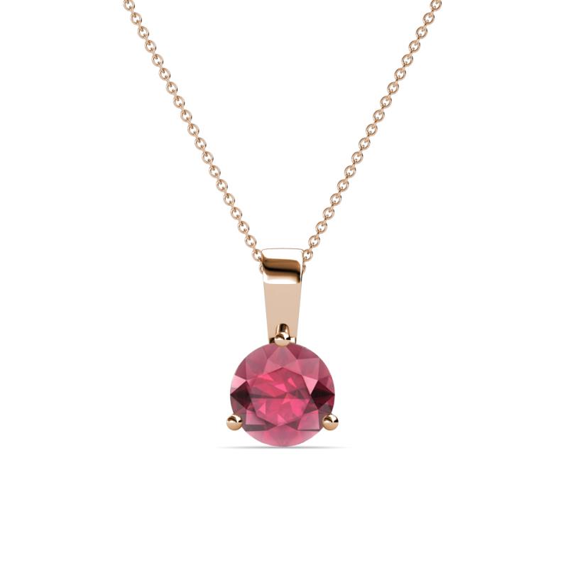 Calista 6.50 mm Rhodolite Garnet Solitaire Pendant 