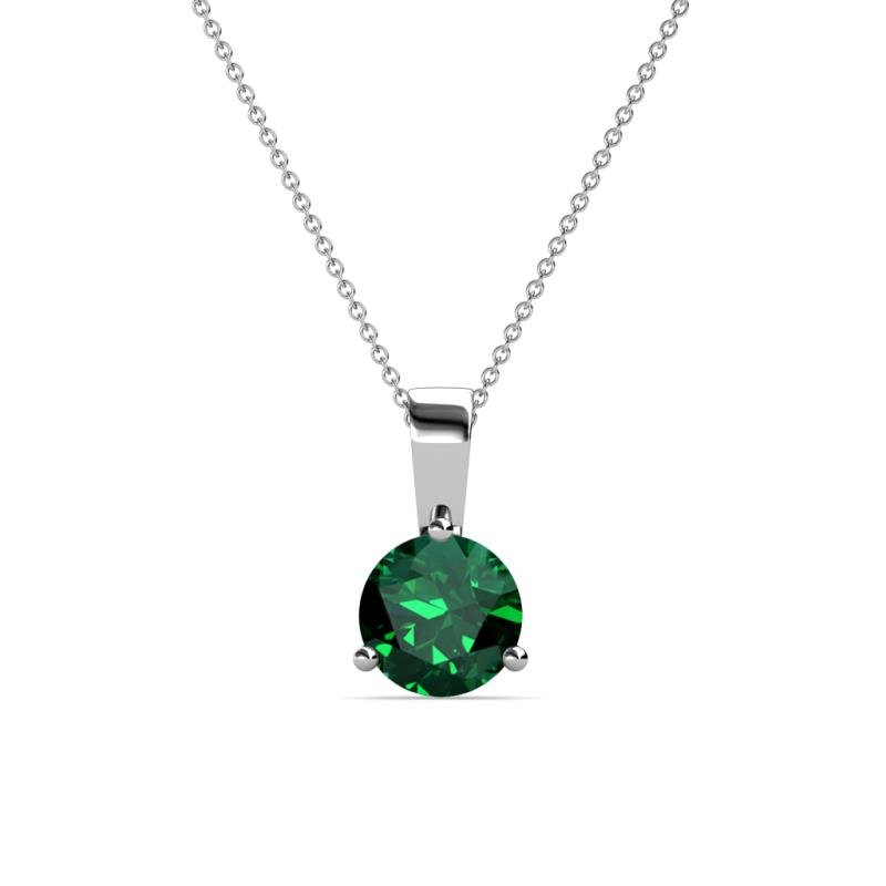 Calista 6.00 mm Emerald Solitaire Pendant 