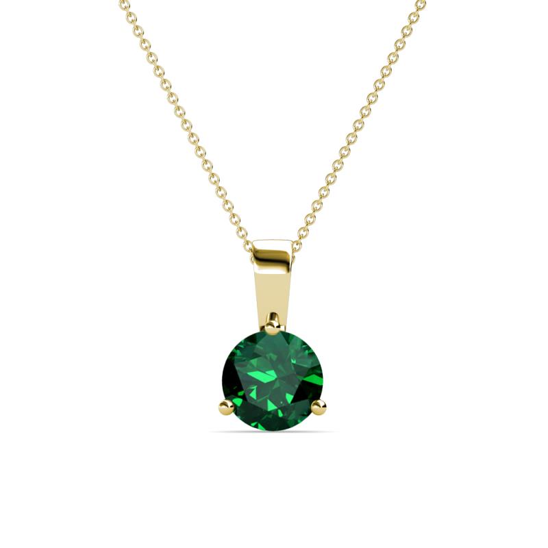 Calista 6.00 mm Emerald Solitaire Pendant 