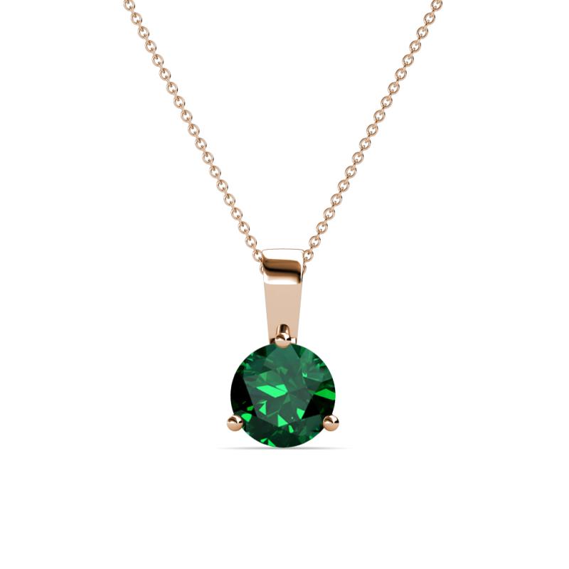 Calista 6.00 mm Emerald Solitaire Pendant 