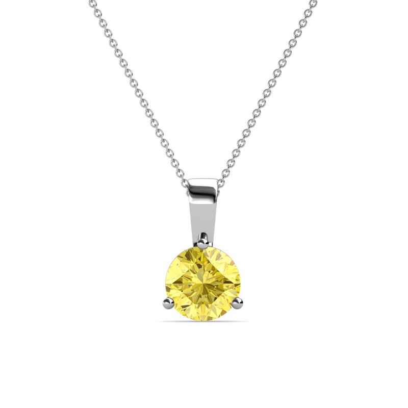 Calista 6.00 mm Yellow Sapphire Solitaire Pendant 
