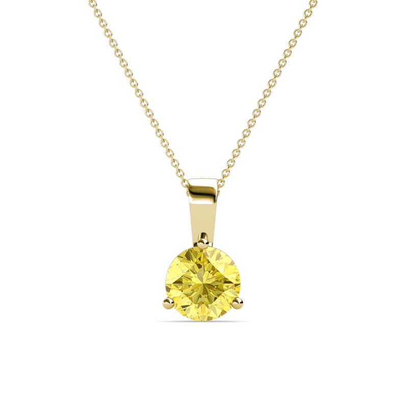 Calista 6.00 mm Yellow Sapphire Solitaire Pendant 