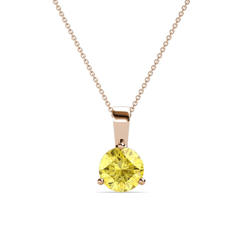 Calista 6.00 mm Yellow Sapphire Solitaire Pendant 
