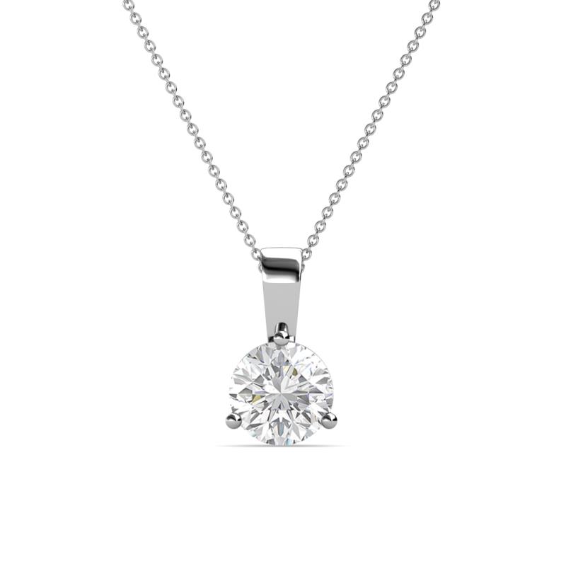 Calista 6.00 mm White Sapphire Solitaire Pendant 