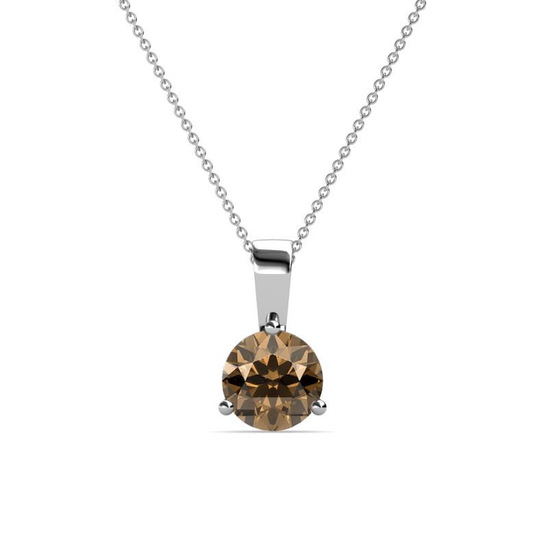 Calista 6.50 mm Smoky Quartz Solitaire Pendant 
