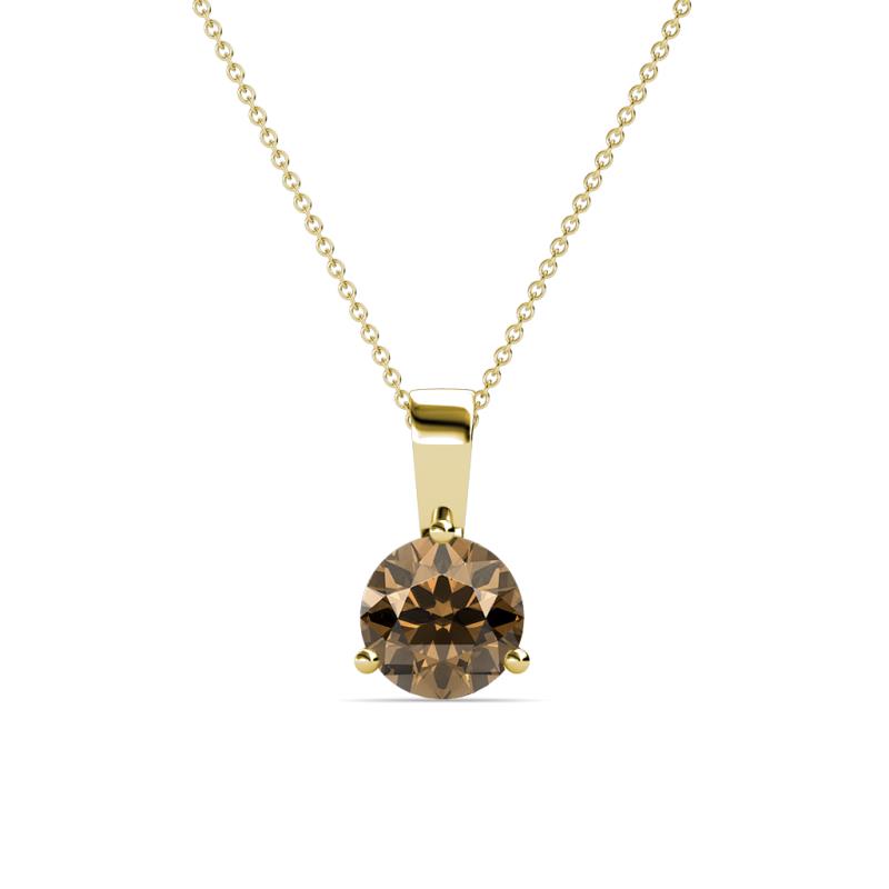 Calista 6.50 mm Smoky Quartz Solitaire Pendant 